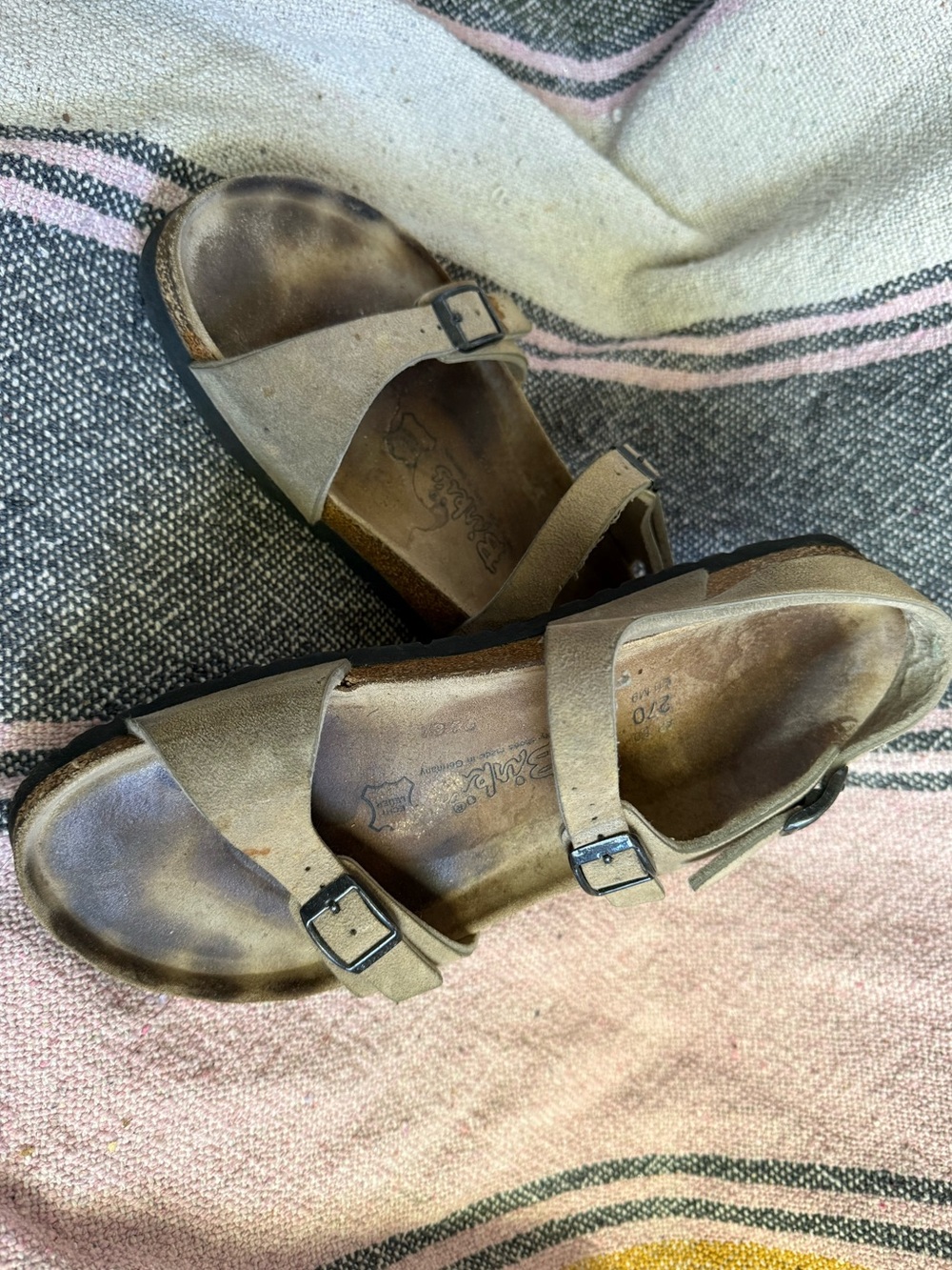 Birk’s Comfortable Suede Double-Strap Women's Sandals - Taupe